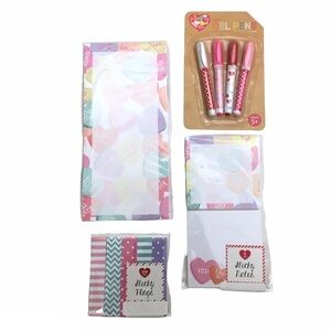 Valentine’s Planner Kit Stationery Set List Pad Sticky Notes Page Flags Gel Pens
